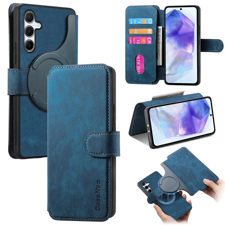CASENEO MW-03 For Samsung Galaxy A35 5G Case Wallet Stand Detachable 2-in-1 Leather Phone Cover