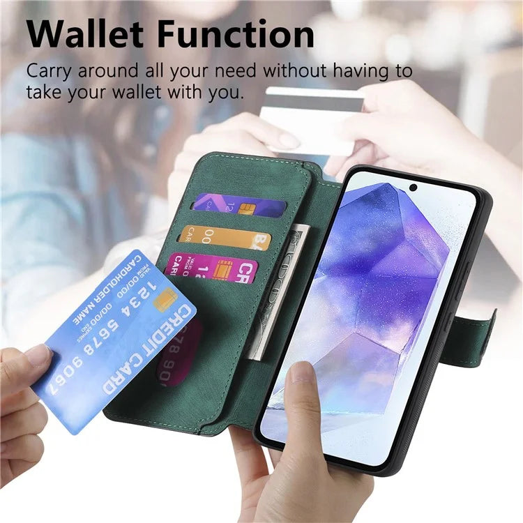 CASENEO MW-03 For Samsung Galaxy A35 5G Case Wallet Stand Detachable 2-in-1 Leather Phone Cover