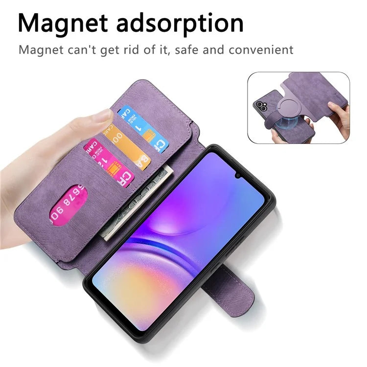 CASENEO MW-03 For Samsung Galaxy A05 4G Case Wallet Stand Detachable 2-in-1 Leather Phone Cover
