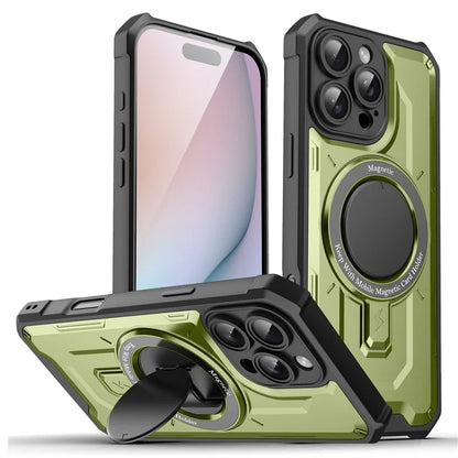 For iPhone 16 Pro Case Compatible with MagSafe Kickstand TPU+PC Phone Cover
