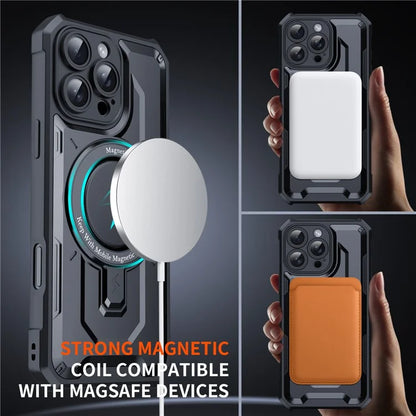 For iPhone 16 Pro Case Compatible with MagSafe Kickstand TPU+PC Phone Cover
