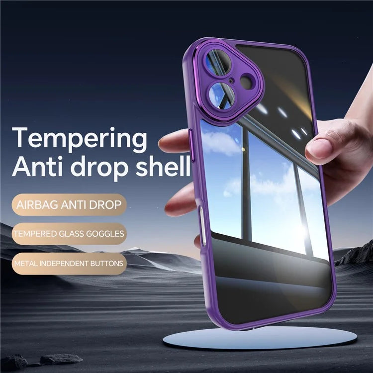 For iPhone 16 Case Drop-Proof TPU + Acrylic Protective Phone Cover