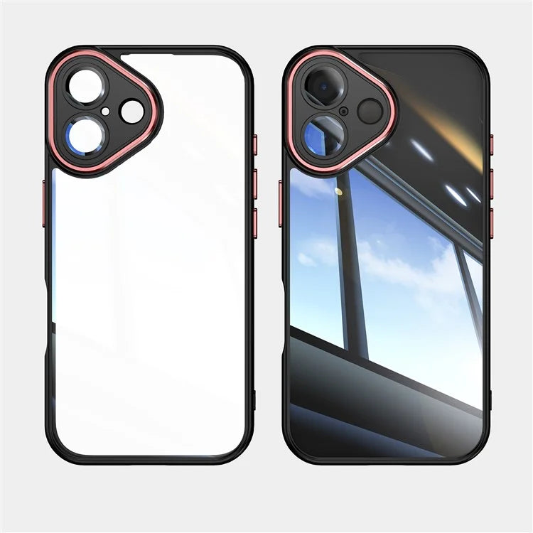 For iPhone 16 Case Drop-Proof TPU + Acrylic Protective Phone Cover