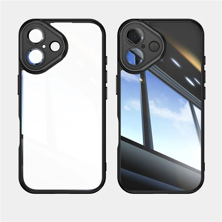 For iPhone 16 Plus Case Drop-Proof TPU + Acrylic Protective Phone Cover