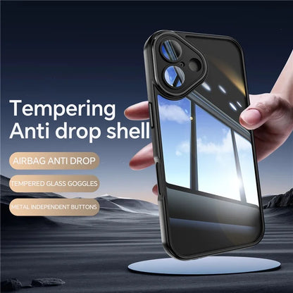 For iPhone 16 Plus Case Drop-Proof TPU + Acrylic Protective Phone Cover