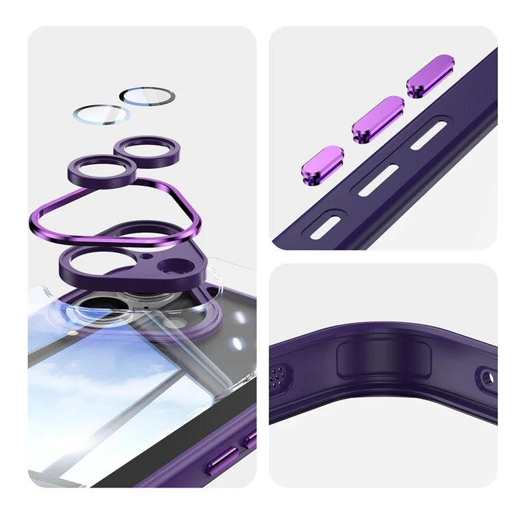 For iPhone 16 Plus Case Drop-Proof TPU + Acrylic Protective Phone Cover