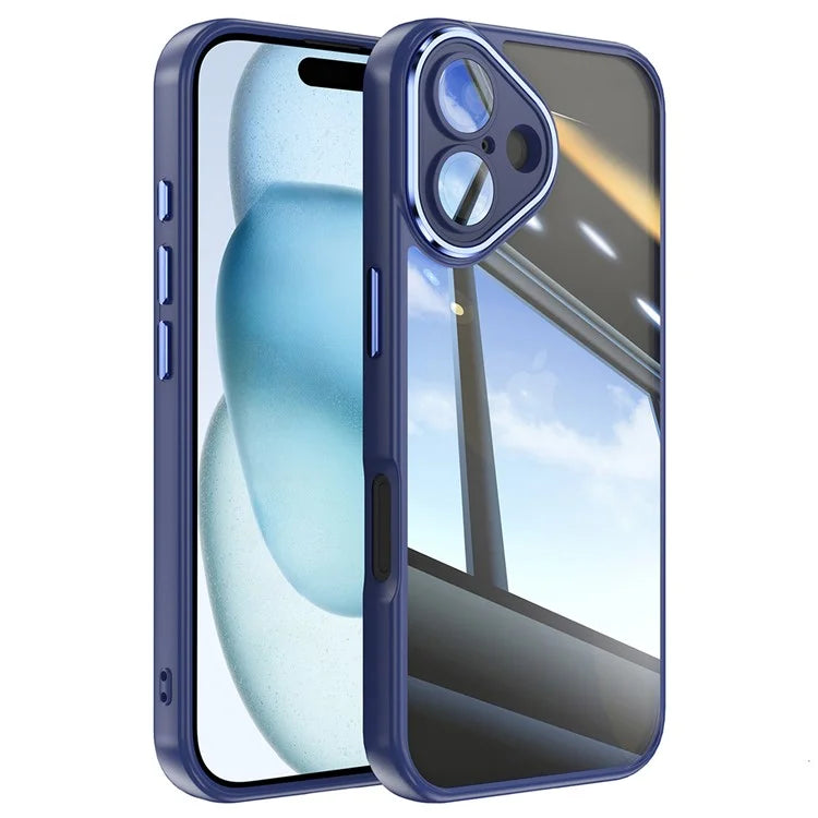 For iPhone 16 Plus Case Drop-Proof TPU + Acrylic Protective Phone Cover