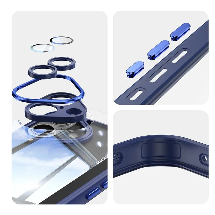 For iPhone 16 Plus Case Drop-Proof TPU + Acrylic Protective Phone Cover