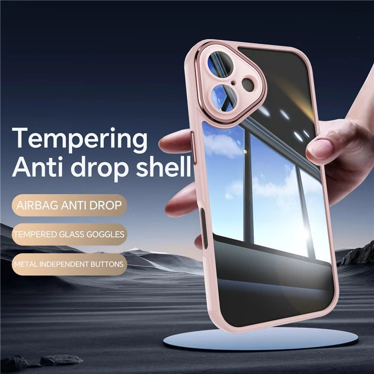 For iPhone 16 Plus Case Drop-Proof TPU + Acrylic Protective Phone Cover