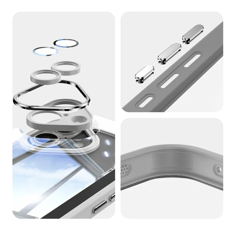 For iPhone 16 Plus Case Drop-Proof TPU + Acrylic Protective Phone Cover