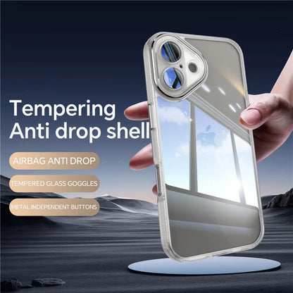 For iPhone 16 Plus Case Drop-Proof TPU + Acrylic Protective Phone Cover