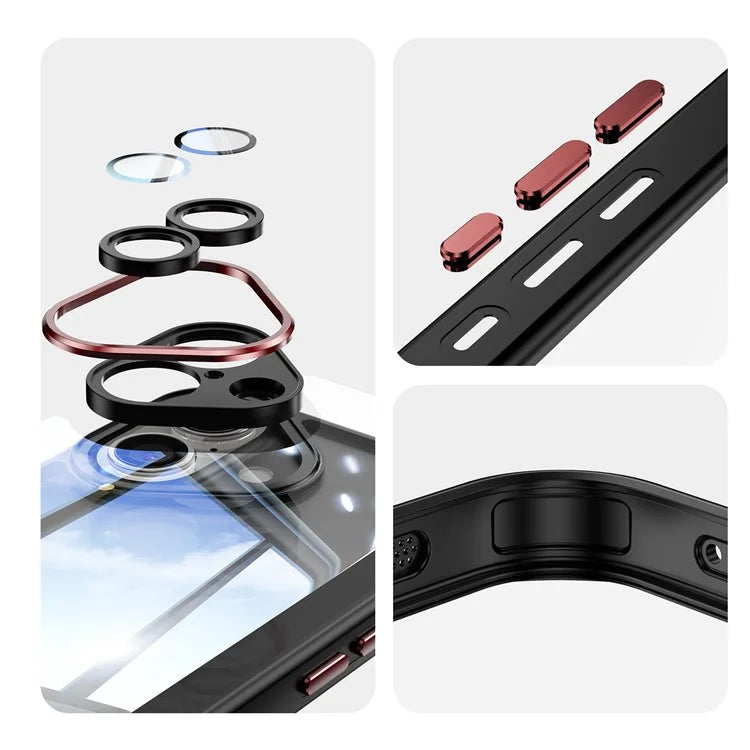 For iPhone 16 Plus Case Drop-Proof TPU + Acrylic Protective Phone Cover