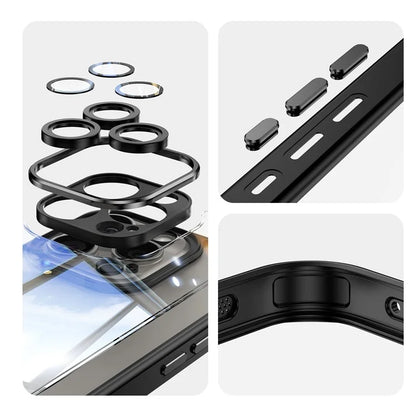 For iPhone 16 Pro Case Drop-Proof TPU + Acrylic Protective Phone Cover