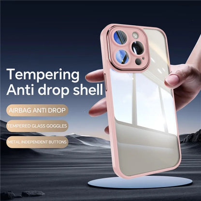 For iPhone 16 Pro Case Drop-Proof TPU + Acrylic Protective Phone Cover