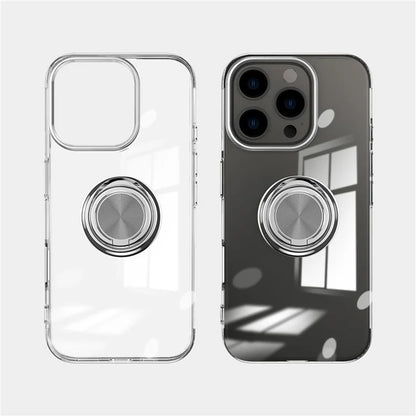 For iPhone 16 Pro Max Case Electroplating Kickstand TPU Phone Cover Magnetic Car Mount