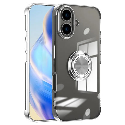 For iPhone 16 Plus Case Electroplating Kickstand TPU Phone Cover Magnetic Car Mount