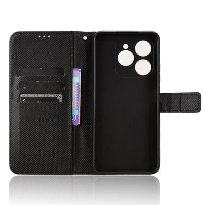 For Oukitel C50 Case PU Leather Diamond Texture Wallet Phone Cover