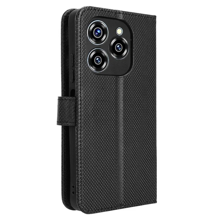 For Oukitel C50 Case PU Leather Diamond Texture Wallet Phone Cover