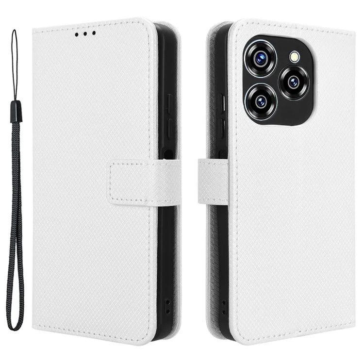 For Oukitel C50 Case PU Leather Diamond Texture Wallet Phone Cover