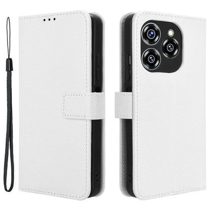 For Oukitel C50 Case PU Leather Diamond Texture Wallet Phone Cover