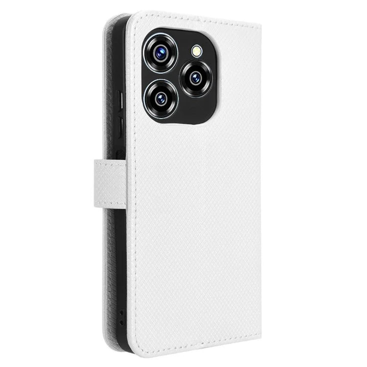 For Oukitel C50 Case PU Leather Diamond Texture Wallet Phone Cover