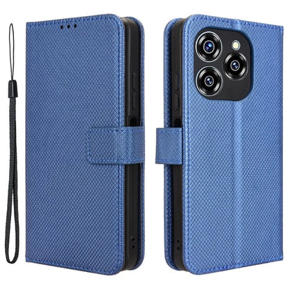 For Oukitel C50 Case PU Leather Diamond Texture Wallet Phone Cover