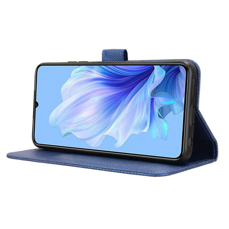 For Oukitel C50 Case PU Leather Diamond Texture Wallet Phone Cover