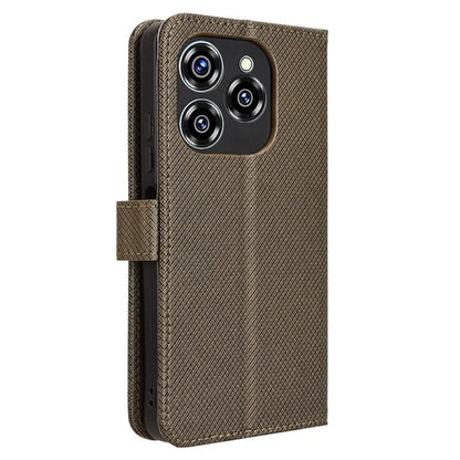 For Oukitel C50 Case PU Leather Diamond Texture Wallet Phone Cover