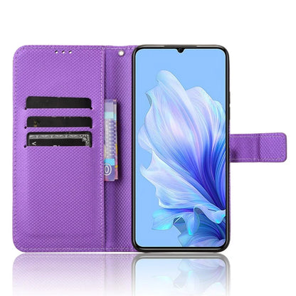 For Oukitel C50 Case PU Leather Diamond Texture Wallet Phone Cover