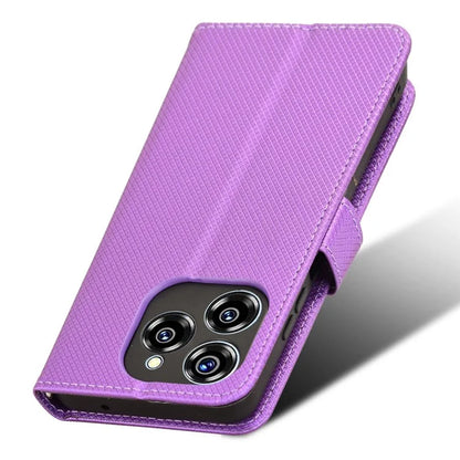 For Oukitel C50 Case PU Leather Diamond Texture Wallet Phone Cover