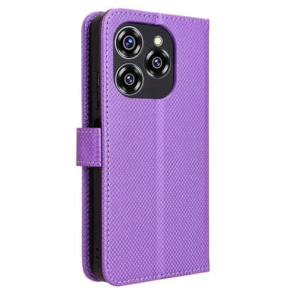 For Oukitel C50 Case PU Leather Diamond Texture Wallet Phone Cover