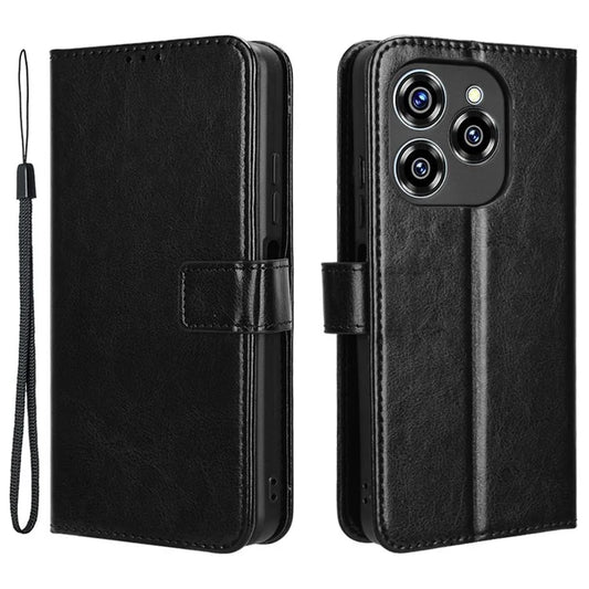 For Oukitel C50 Case Crazy Horse Texture PU Leather Phone Wallet Cover