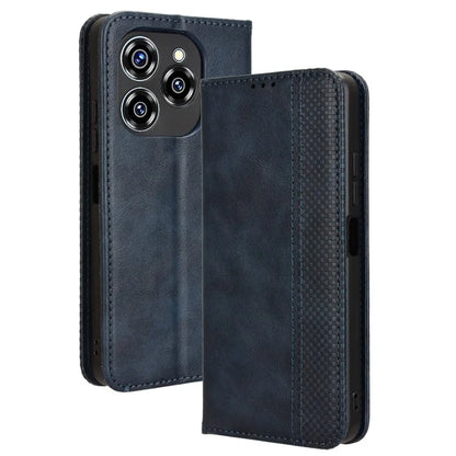 For Oukitel C50 Leather Case Wallet Stand Retro Texture Phone Cover