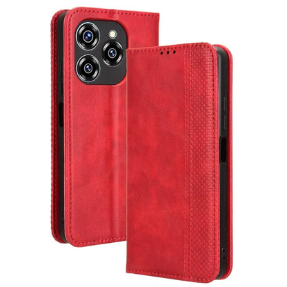 For Oukitel C50 Leather Case Wallet Stand Retro Texture Phone Cover