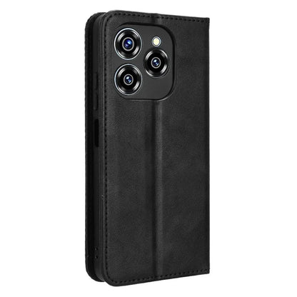 For Oukitel C50 Leather Case Wallet Stand Retro Texture Phone Cover