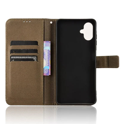 For Samsung Galaxy A06 Case PU Leather Diamond Texture Wallet Phone Cover