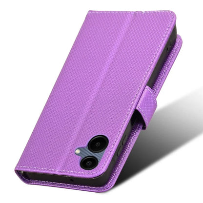 For Samsung Galaxy A06 Case PU Leather Diamond Texture Wallet Phone Cover