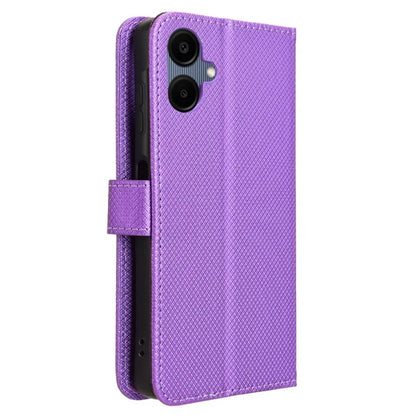 For Samsung Galaxy A06 Case PU Leather Diamond Texture Wallet Phone Cover