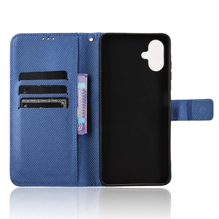For Samsung Galaxy A06 Case PU Leather Diamond Texture Wallet Phone Cover