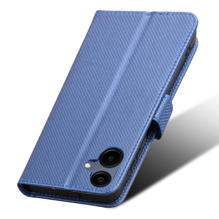 For Samsung Galaxy A06 Case PU Leather Diamond Texture Wallet Phone Cover