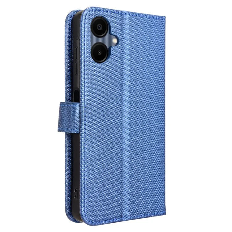 For Samsung Galaxy A06 Case PU Leather Diamond Texture Wallet Phone Cover