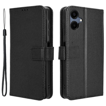For Samsung Galaxy A06 Case PU Leather Diamond Texture Wallet Phone Cover