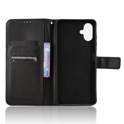 For Samsung Galaxy A06 Case PU Leather Diamond Texture Wallet Phone Cover