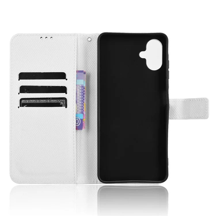For Samsung Galaxy A06 Case PU Leather Diamond Texture Wallet Phone Cover
