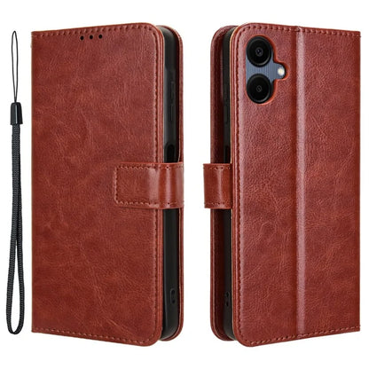 For Samsung Galaxy A06 Case Crazy Horse Texture PU Leather Phone Wallet Cover