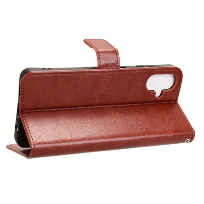 For Samsung Galaxy A06 Case Crazy Horse Texture PU Leather Phone Wallet Cover