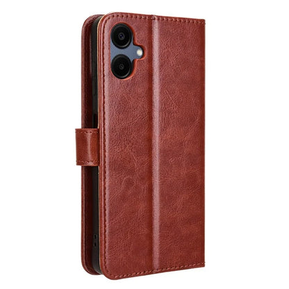 For Samsung Galaxy A06 Case Crazy Horse Texture PU Leather Phone Wallet Cover