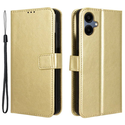 For Samsung Galaxy A06 Case Crazy Horse Texture PU Leather Phone Wallet Cover