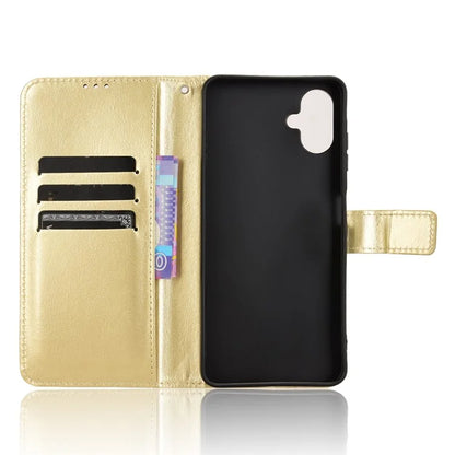 For Samsung Galaxy A06 Case Crazy Horse Texture PU Leather Phone Wallet Cover