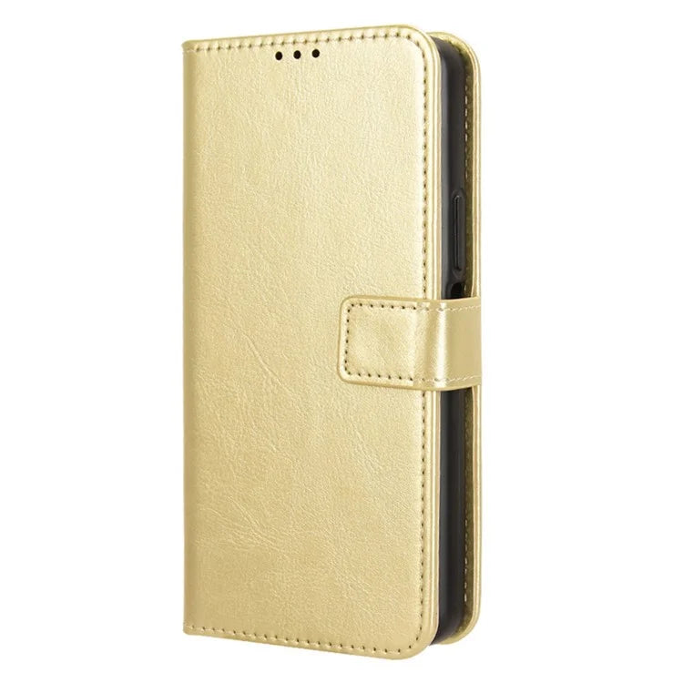 For Samsung Galaxy A06 Case Crazy Horse Texture PU Leather Phone Wallet Cover
